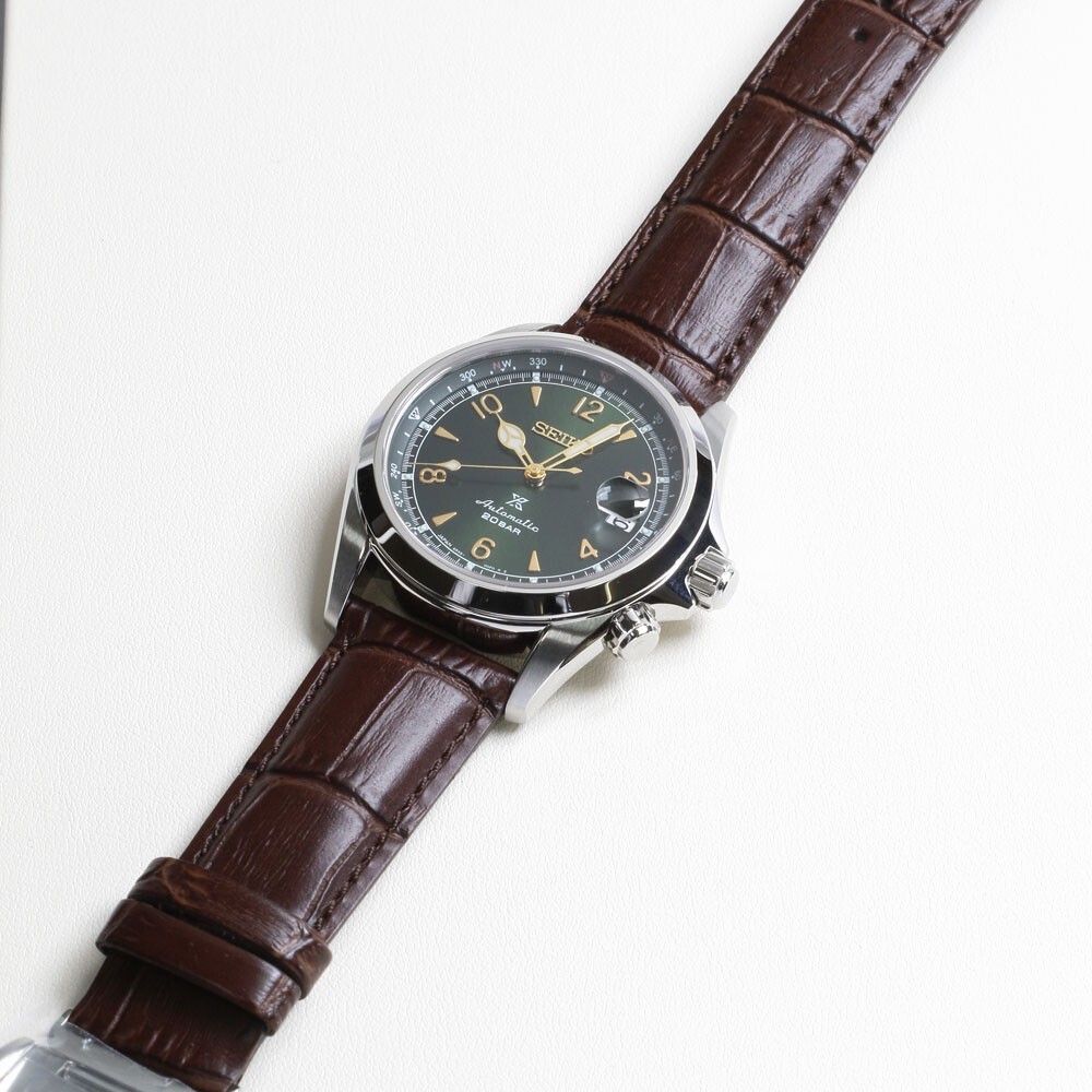 Pre-owned Seiko Prospex Alpinist Sbdc091 Green Mechanical Automatic Men's Watch In Box
