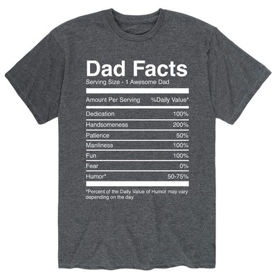 

Мужская футболка Dad Facts, Charcoal/heather