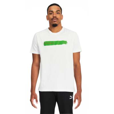 

Puma Juneteenth Dynamic Crew Neck Short Sleeve TShirt Mens White Casual 670086-0, Белый, Puma Juneteenth Dynamic Crew Neck Short Sleeve TShirt