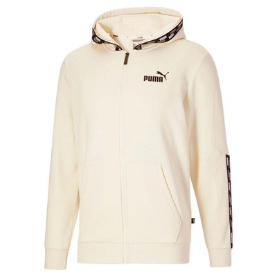 

Puma Power Tape Full Zip Hoodie Mens Size  Повседневная спортивная верхняя одежда 847044-7, Off white, Puma Power Tape Full Zip Hoodie