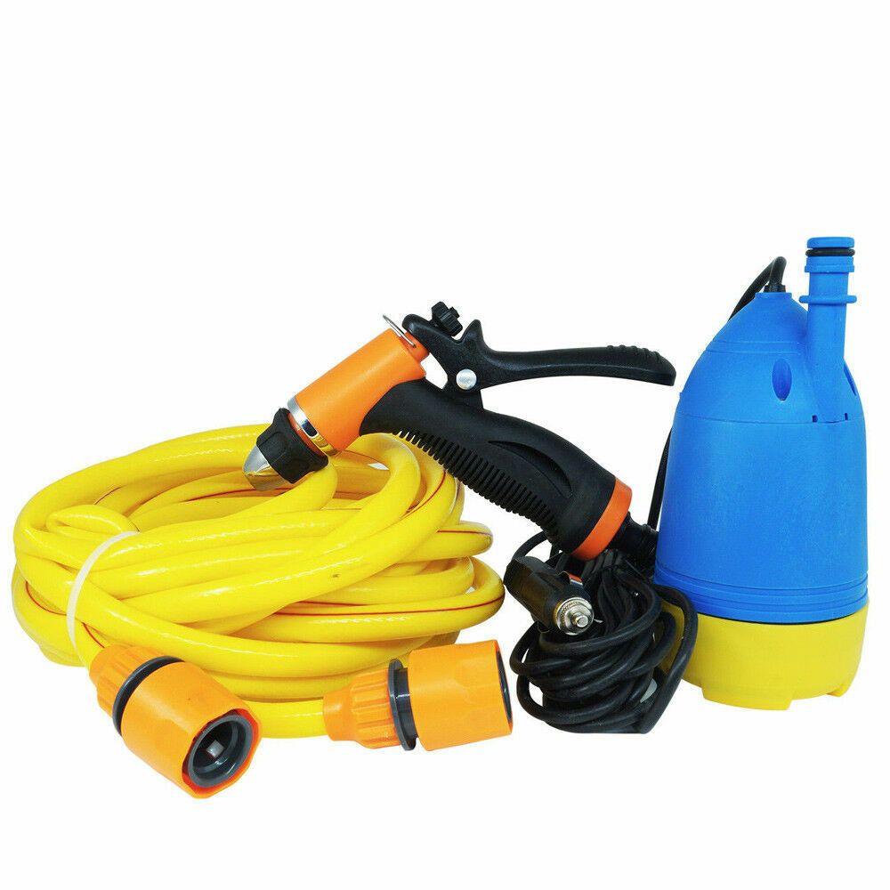 Idropulitrice Portatile A Immersione 12v E Kit Pistola Tubo Lavaggio Auto