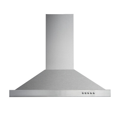30 in Wall Mount Range Hood 450CFM Stainless Steel Kitchen Stove Vent Button