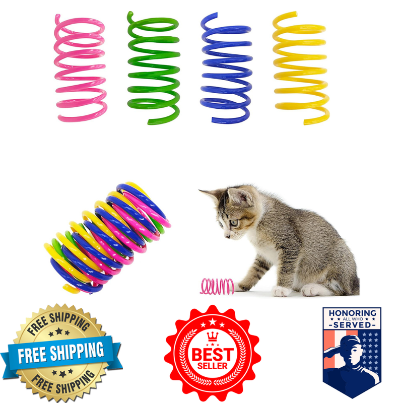 Plastic Springs Cat Toys Colorful For Cat Kitten Pets