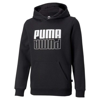 Puma Power Logo Pullover Hoodie Youth Boys Black Повседневная верхняя одежда 532477-01