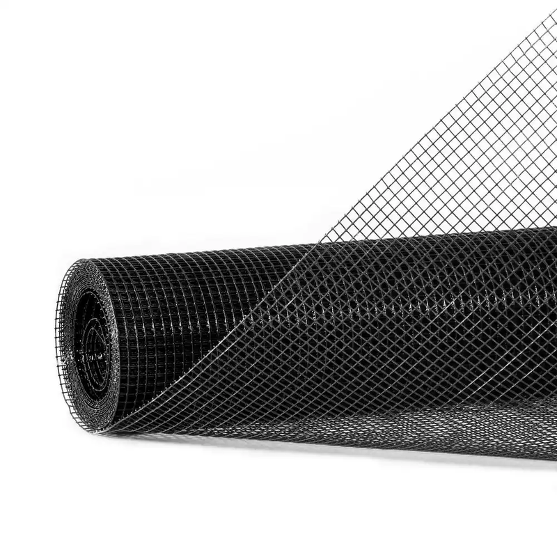 Fencer Wire Hardware Cloth 1/4 Inch 23 Gauge 2ft x 50ft Black Vinyl Coated Fence