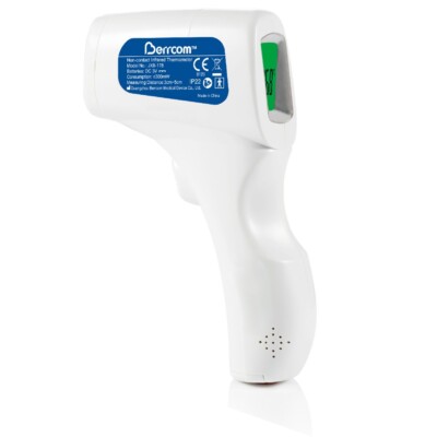 NEW! SOLD BY PAIR! BERRCOM NON-CONTACT INFRARED THERMOMETER, WITH BATTERIES