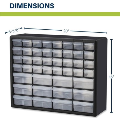 Akro-Mils Red 44 Drawer Plastic Parts Storage Hardware and Craft Cabinet