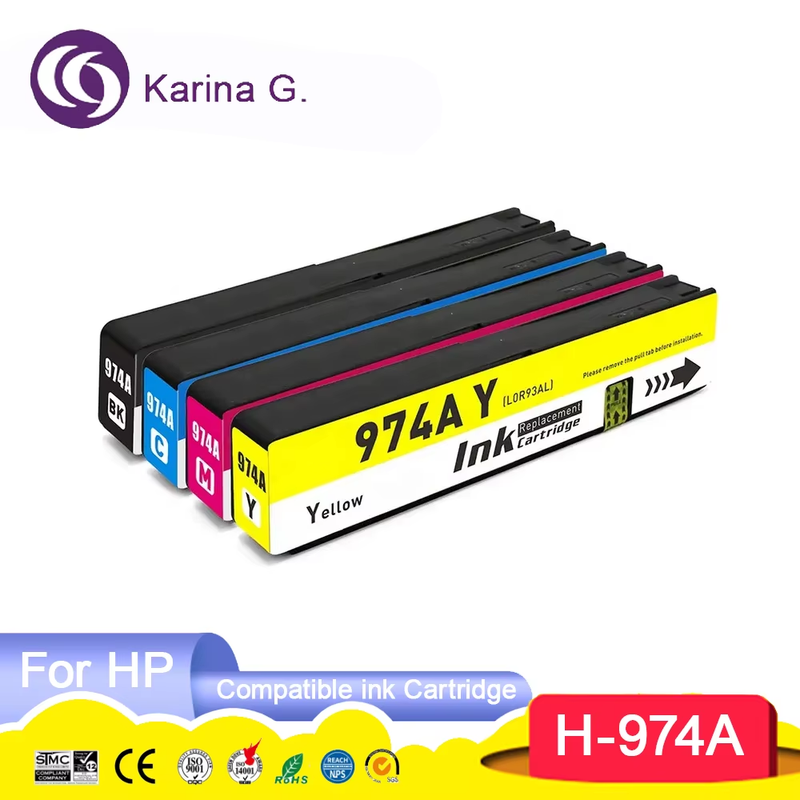 974A 974 For 974A Premium Color Compatible Ink Cartridge for PageWide 352dw/377
