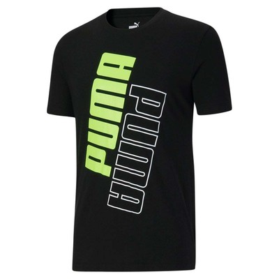 

Puma Power Logo Футболка с круглым вырезом и коротким рукавом Мужские черные повседневные топы 846800-56, Черный, Puma Power Logo Crew Neck Short Sleeve T-Shirt