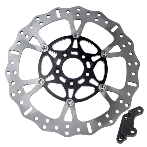 14" Big Floating Front Brake Rotor w/Caliper Adapter for Harley Dyna Softail XL