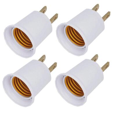 （4PACK） E26/e27 Socket Adapter Converts Outlet to Lamp Socket 660 Watt 125 Vo...