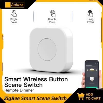 Tuya ZigBee Smart Scene Switch Wireless Push Button Control Mini Controller App