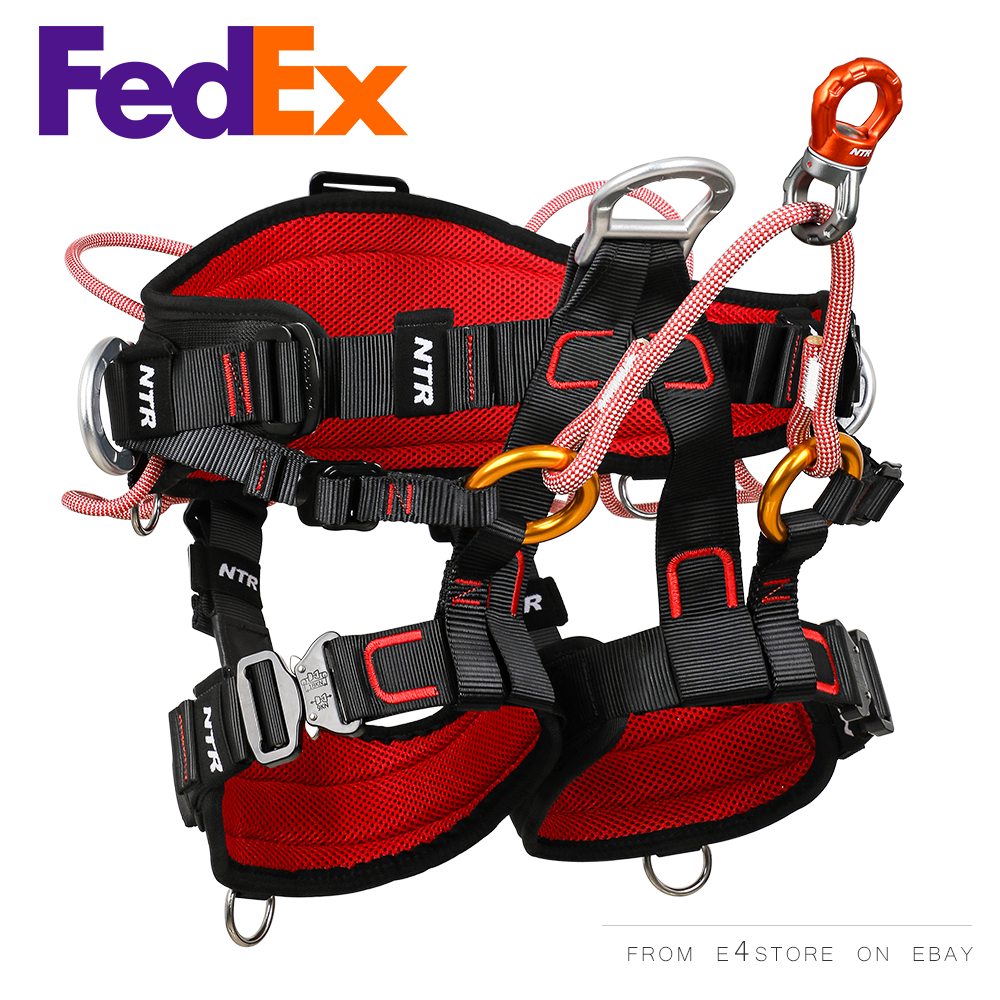 Tree Climbing Saddle Arborist Half Body Harness Swivel Bridge Fall Protection