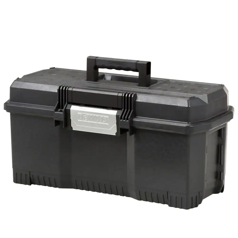 DEWALT 24 In. D Resin 1-Touch  Soft Grip Handle and V Groove Hand Tool Box