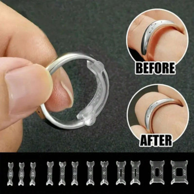 12Pcs Invisible Ring Adjuster-Assorted Sizes Ring Size Reducer Spacer Ring Guard