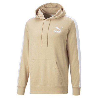 

Puma Iconic T7 Pullover Hoodie Мужская бежевая повседневная спортивная верхняя одежда 59987467, Бежевый, Puma Iconic T7 Pullover Hoodie