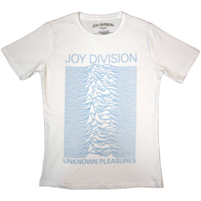 Joy Division - Unknown Pleasures FP- Ladies White t-shirt