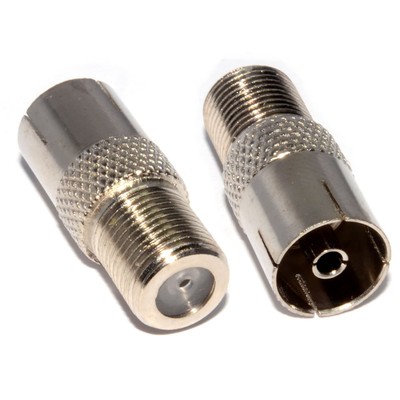 F Type Connector Socket to RF Coax Aerial Female Adapter