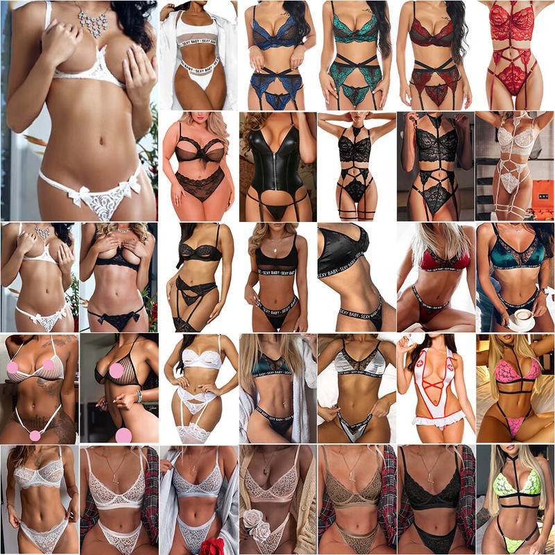 Sezy Damen Erotik Dessous Nachtwäsche Unterwäsche Tanga G-String Lingerie Anzug