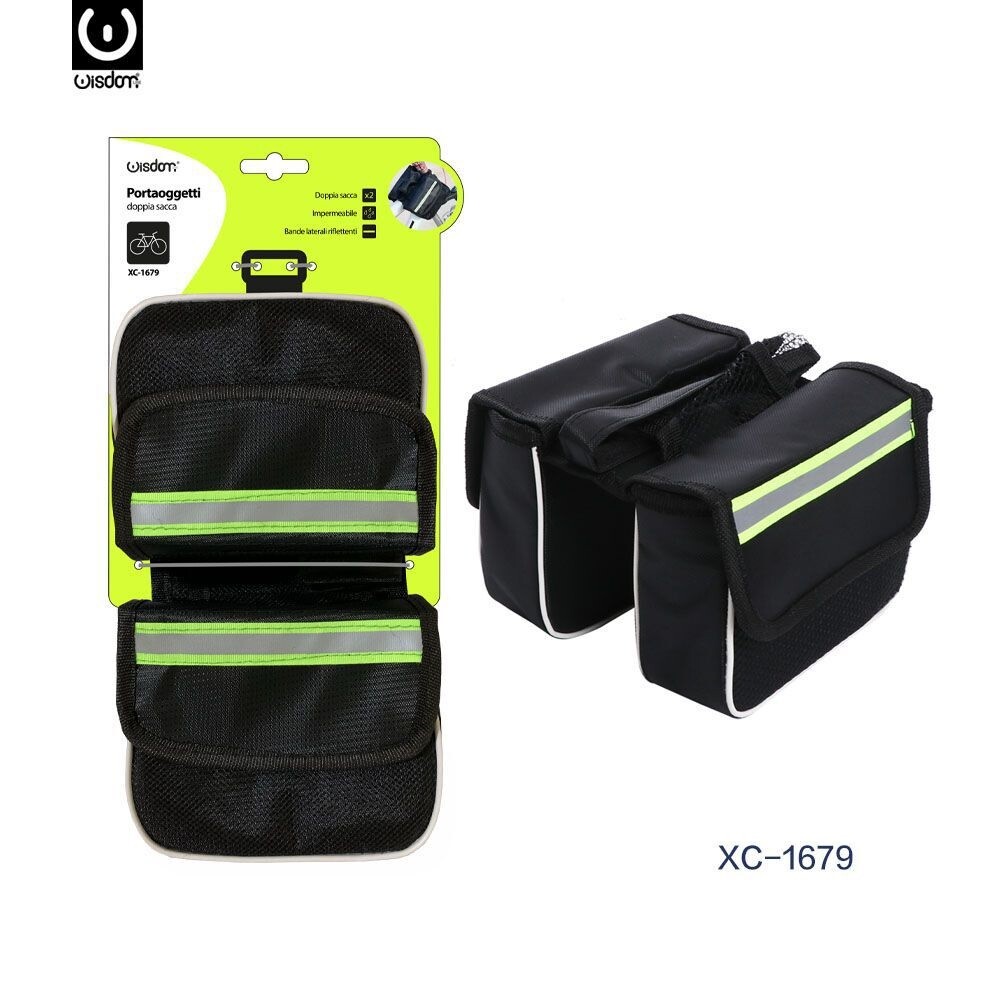 Borsa Borsello Doppia Sacca Porta Oggetti Per Bici Bicicletta Xc-1679 wis