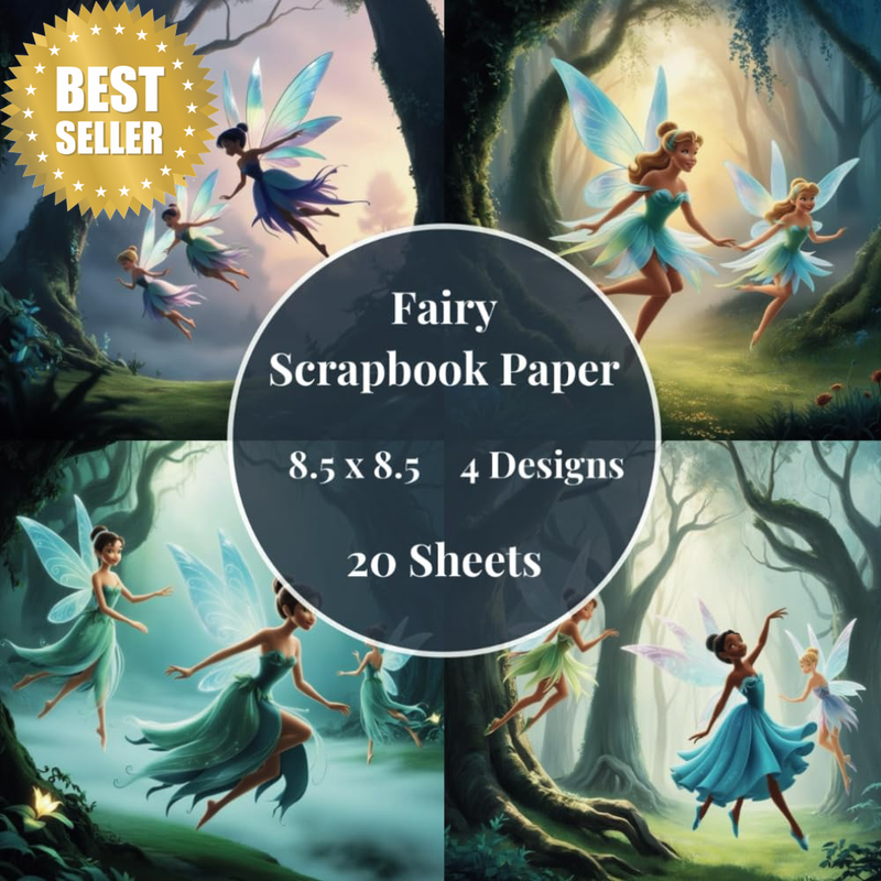 Fairy Scrapbook Paper: Mystical Fairies Themed Craft Paper Pad, Aesthetic Scrapb