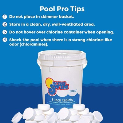 In The Swim 3 Inch Stabilized Chlorine Tablets for Sanitizing Swimming Pools -