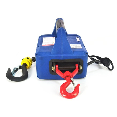 Portable Electric Winch Wire Rope Traction Block Manual /Wireless Control 1500W
