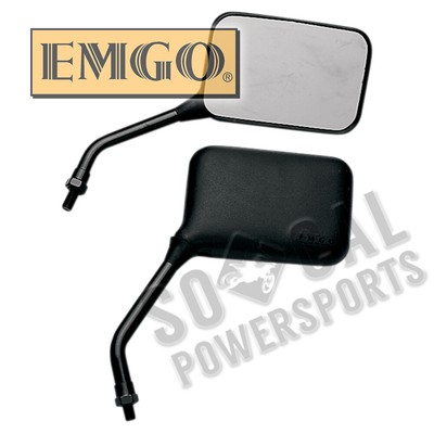 Emgo 20-78213 Universal Rectangular Mirror-GP Deluxe-Short