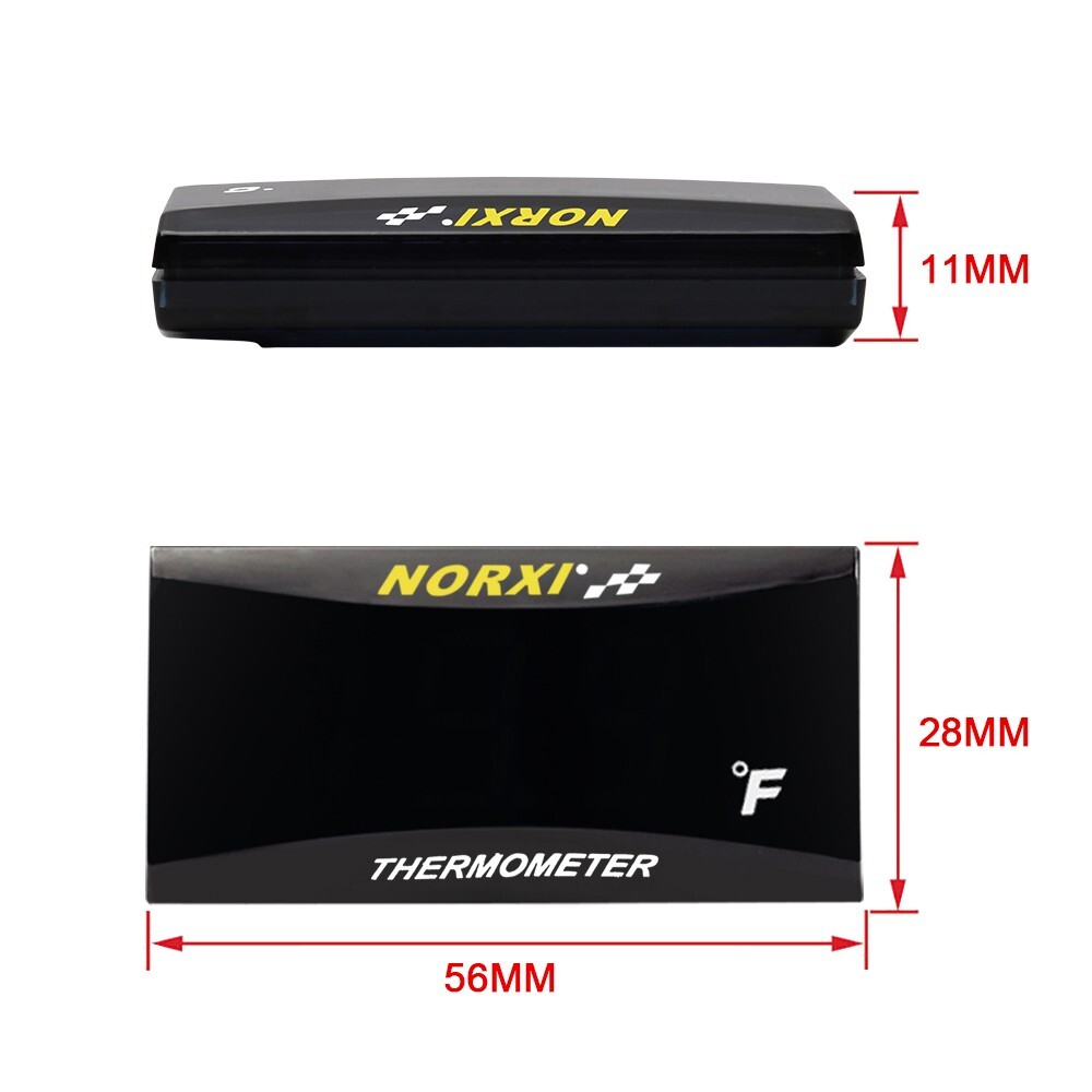 Koso Motorcycle Water Temperature Gauge Fahrenheit thermometer NORXI Meter RED
