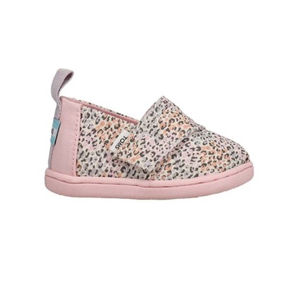 

TOMS Alpargata Леопардовые слипоны для девочек дошкольного возраста, размер  м, на плоской подошве, повседневная, 10017794T, Розовый, TOMS Alpargata Leopard Slip On Toddler