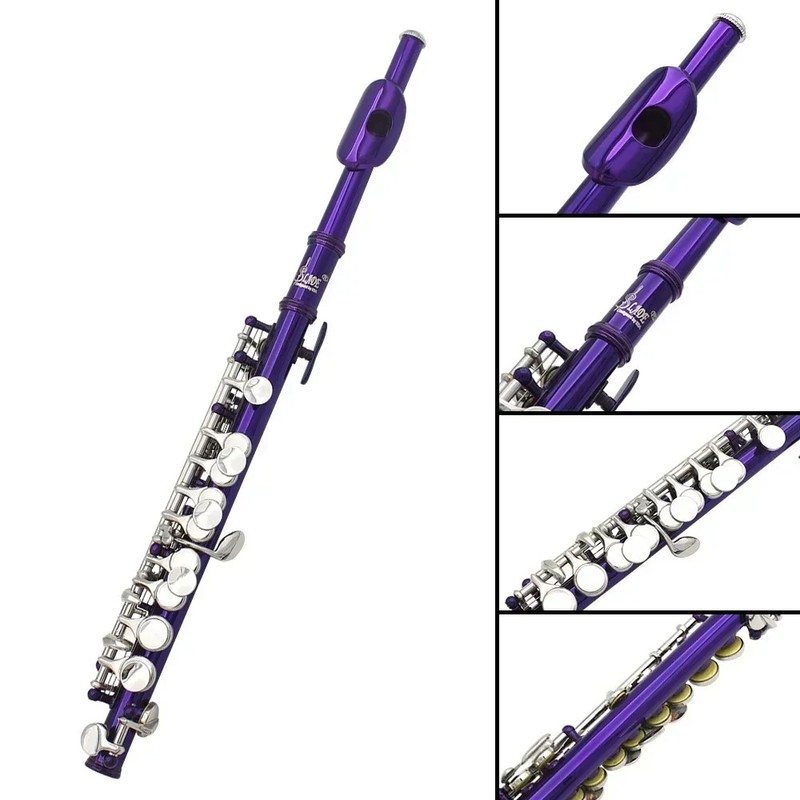 SLADE 16 Holes Piccolo C Key Multicolor Silver White Copper Blow Pipe Woodwind I