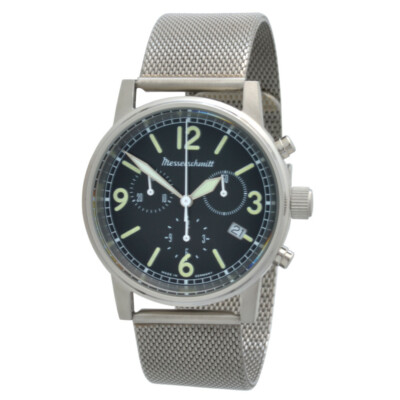 Pre-owned Messerschmitt Aviator Watch Quartz Chronograph Me1624m 5 Atm Ronda 5030.d