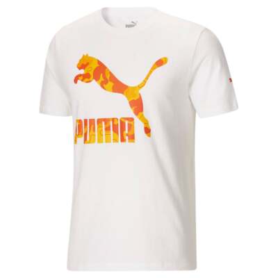 

Мужские повседневные топы Puma Classic с круглым вырезом и коротким рукавом с логотипом размера  588551, Белый, Puma Classic Logo Crew Neck Short Sleeve T-Shirt