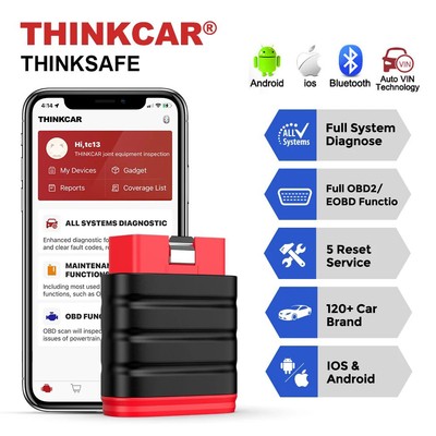 THINKSCAN Thinksafe OBD2 Scanner Car Code Reader All System Diagnostic Tool