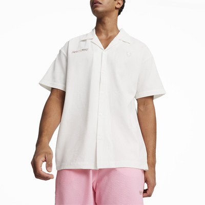 Puma Sf Race Crew Рубашка с коротким рукавом Мужские белые повседневные топы 62378804