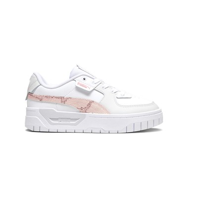 Puma Cali Dream Animal Print Snake Lace Up  Youth Girls White Sneakers Casual Sh