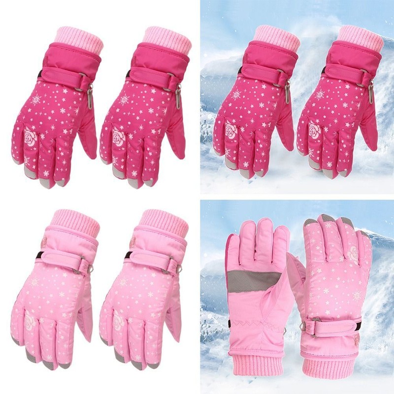 Outdoor Sports Mittens Kids Cycling Gloves Children Skiing Gloves Ski