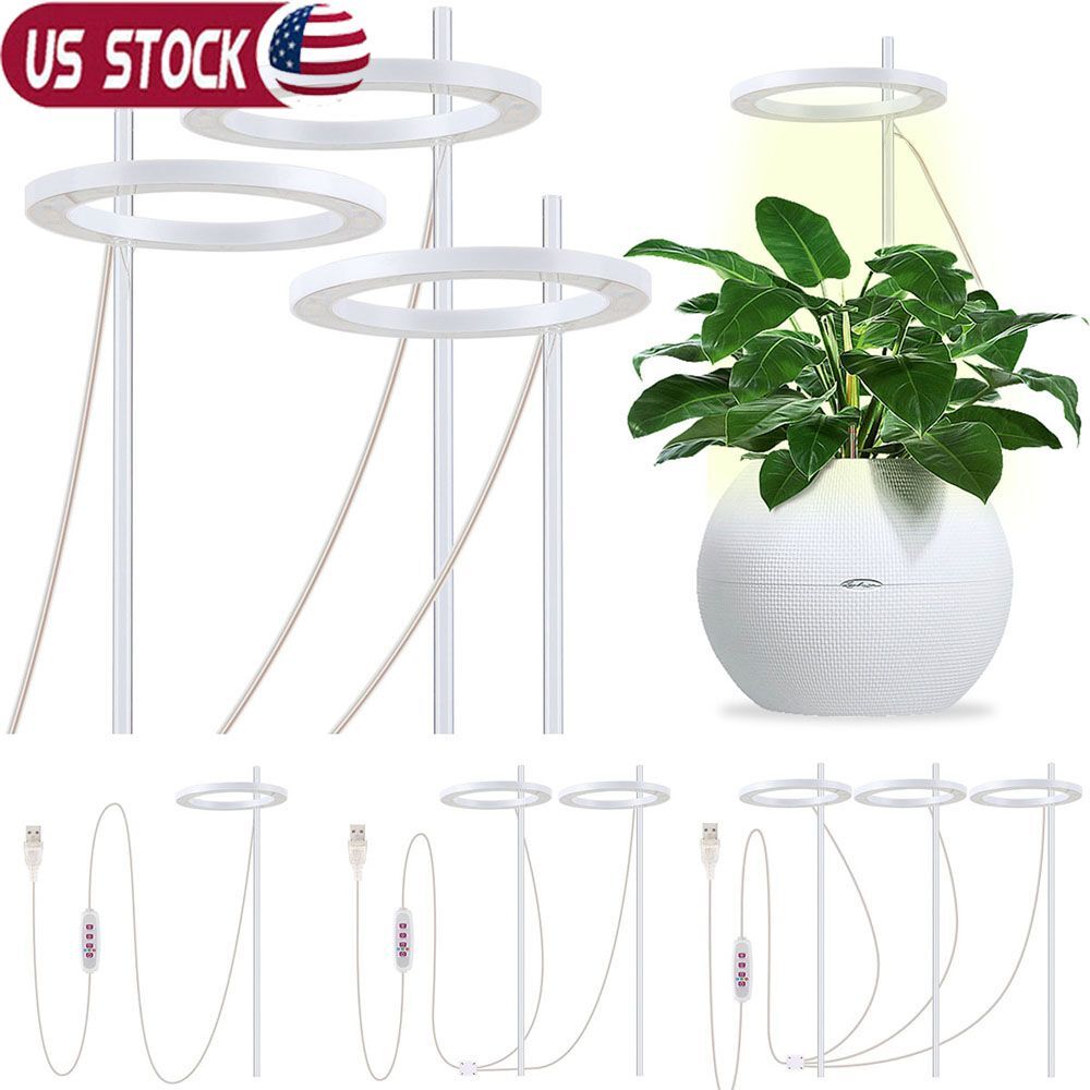 Grow Lights Ring Full Spectrum Lamp For Indoor Plants Growth