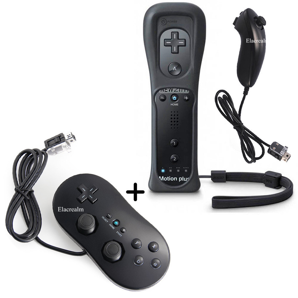 Built in Motion Plus Wiimote Controller&Nunchuck +Classic For Wii&Wii U