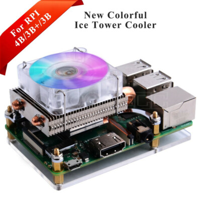 New Colorful ICE Tower Cooling Fan ICE Tower Cooler for Raspberry Pi 4/3B+/3B