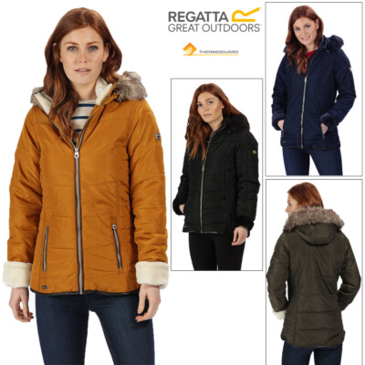 Regatta Womens Cyanne Quilted Water Repellent Insulated Puffa Padded Jacket Coat
