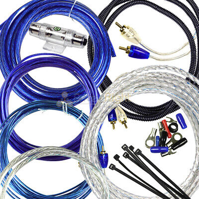 8 Gauge Amplifier Wiring Kit 400 Watts OFC Copper Wire Car Audio Install Amp