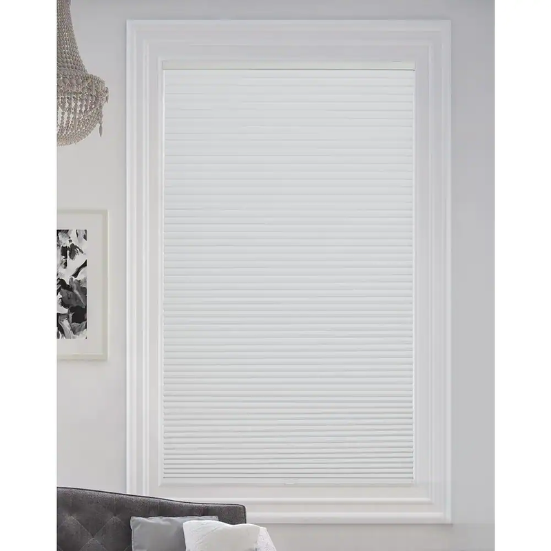 White Cordless Blackout Cellular Honeycomb Shade, 9/16 In. S