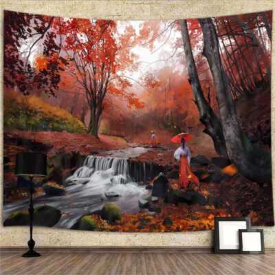 Art Nature Japanese Girl Extra Large Tapestry Wall Hanging Poster Background