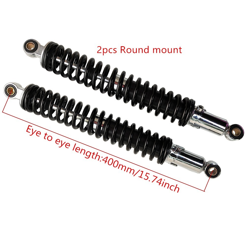 2x Round Mount Suspension Shock 400mm/15.74In JH125L ZS125
