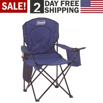 Coleman 2000032011 Green Portable Cushion Outpost Deck Chair w// Side Table
