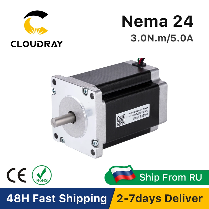 Nema 24 Stepper Motor 60mm 2 Phase 3N.m 5A Stepper Motor 4-lead Cable for 3D pr