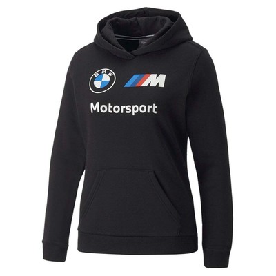 

Puma Bmw Mms Essentials Logo Pullover Hoodie Женская черная повседневная верхняя одежда 53624, Черный