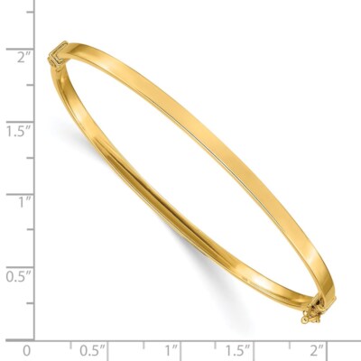 Pre-owned Superdealsforeverything Real 14kt Yellow Gold Polished Hinged Bangle Chain Bracelet; 7 Inch