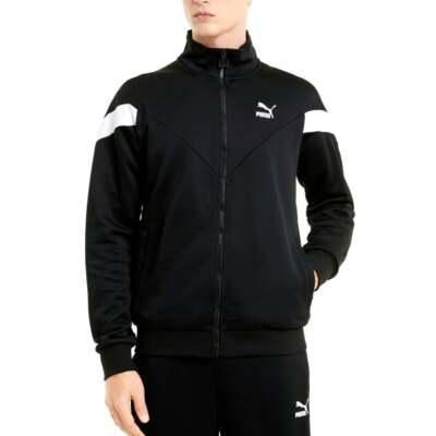 

Мужская спортивная куртка Puma Iconic Mcs Full Zip, размер , повседневная спортивная верхняя одежда 530, Черный, Puma Iconic Mcs Full Zip Track Jacket